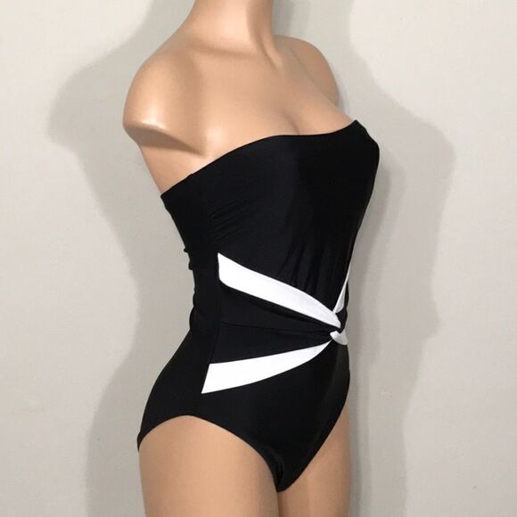 Instant Figure compression bandeau swimsuit. NWOT - Picture 5 of 9